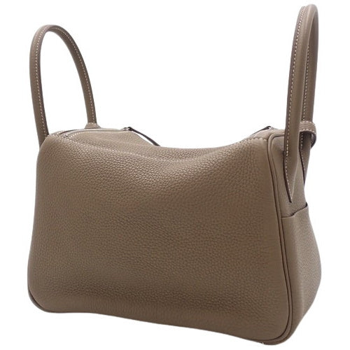 Lindy 26 Taurillon Clemence Leather, Palladium Hardware, Etoupe/Etoupe, C Stamp