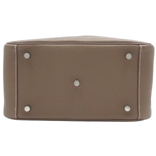 Lindy 26 Taurillon Clemence 皮革,钯金配件,Etoupe/Etoupe,C 印章