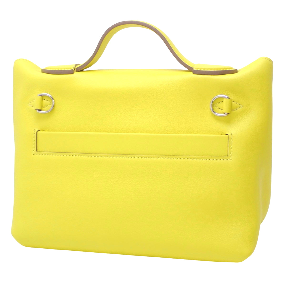 Sac Vin Quatre Mini 21 Touch 24/24 Evercolor Matte Alligator/Crocodile Leather with Palladium Hardware and Lime W Stamp