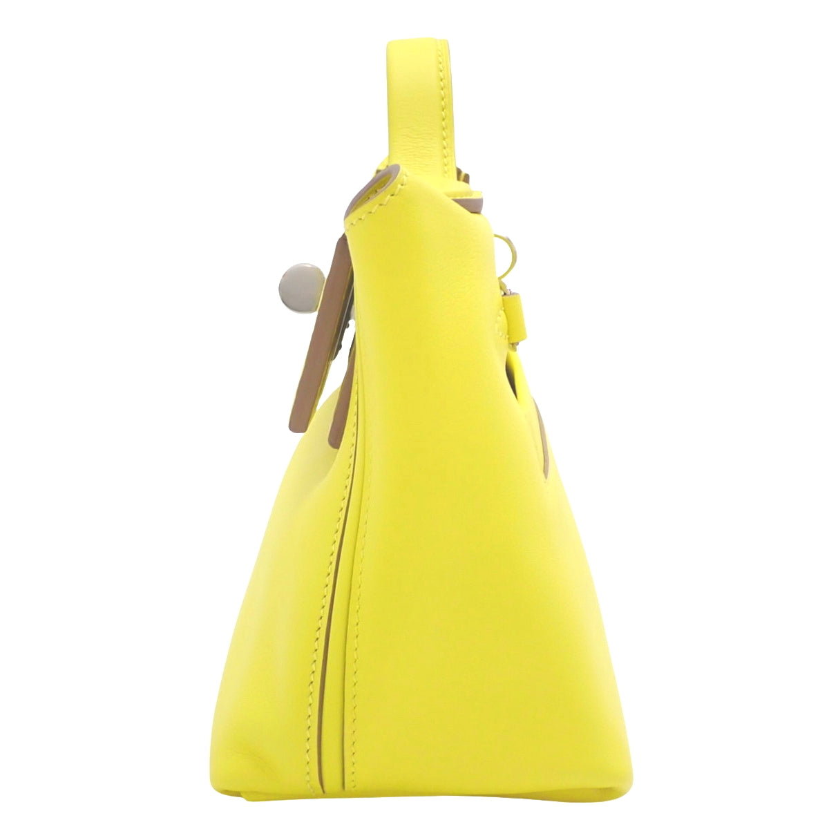 Sac Vin Quatre Mini 21 Touch 24/24 Evercolor Matte Alligator/Crocodile Leather with Palladium Hardware and Lime W Stamp