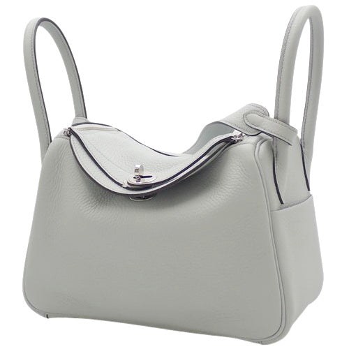 Lindy 26 Taurillon Clemence Leather Palladium Hardware Blue Glacier W Stamp