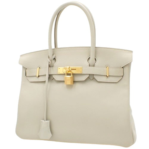 Birkin 30 Swift 皮革款,珍珠灰,带 X 印章