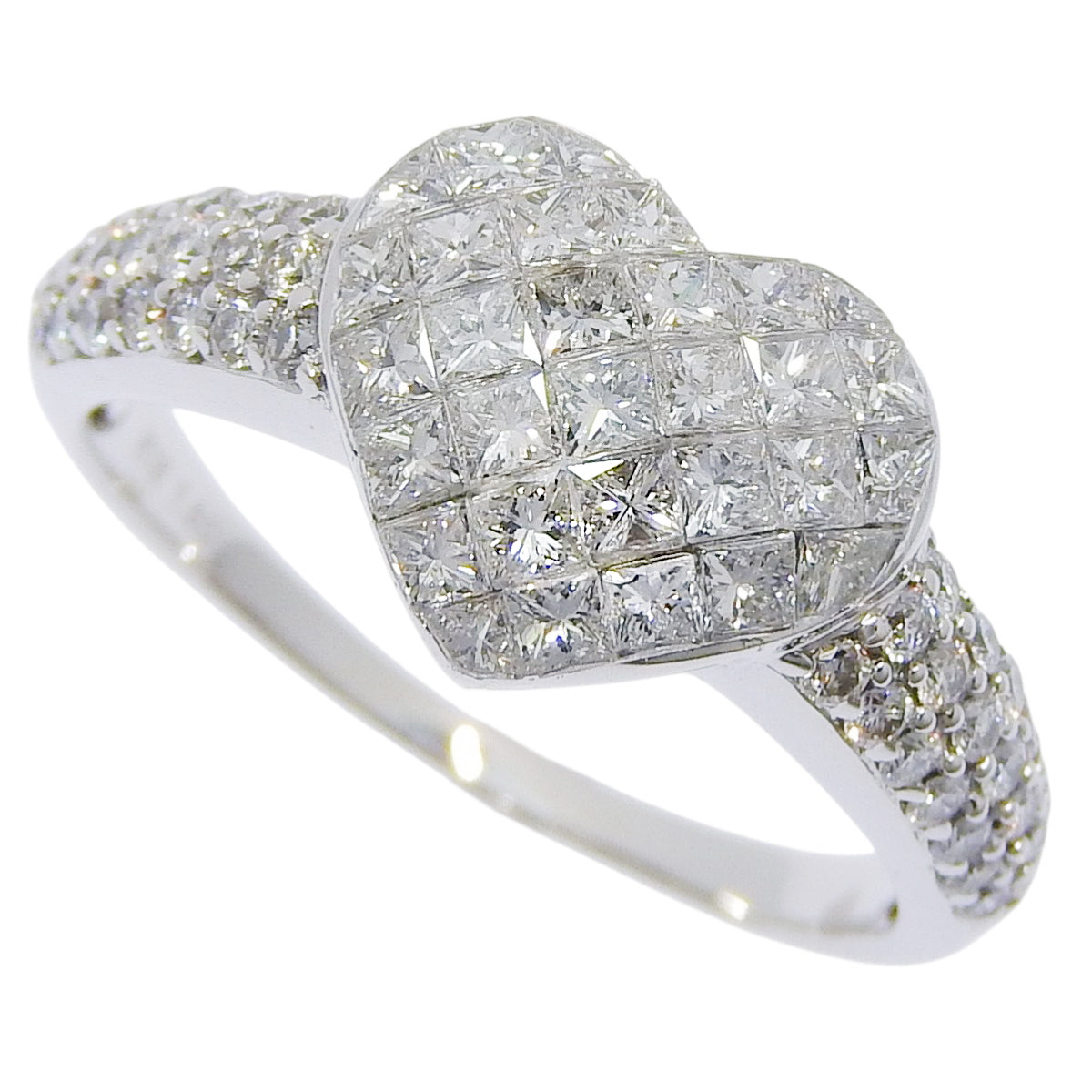 Diamond Heart Ring D1.60 K18 White Gold WG