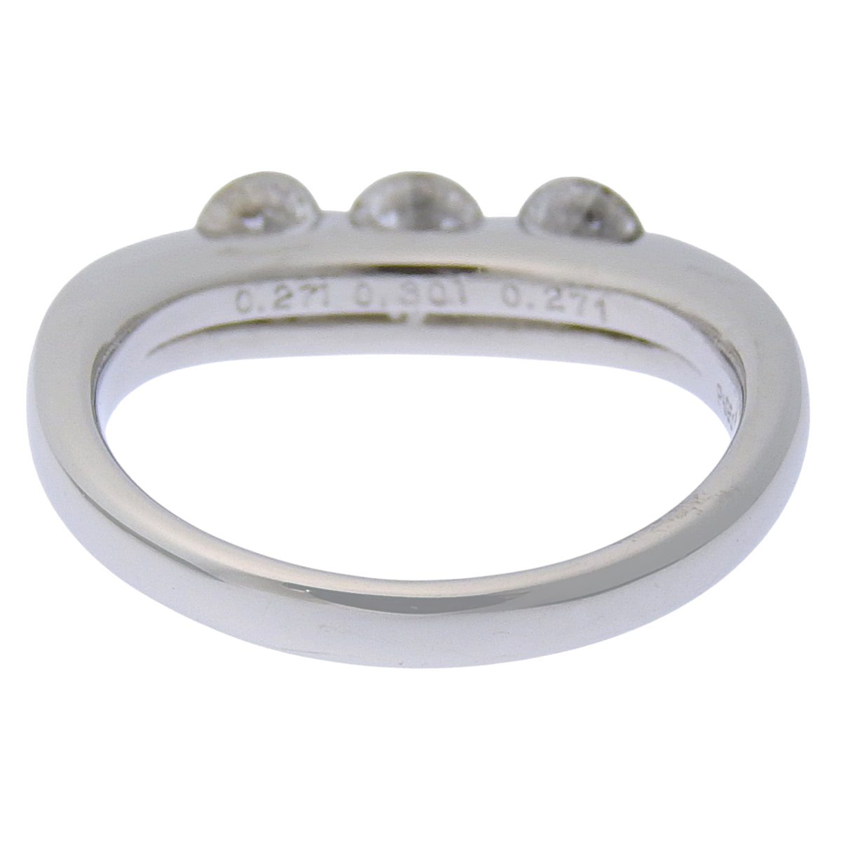 ダイヤモンド リング D0.271,0.301,0.271 Pt950プラチナ