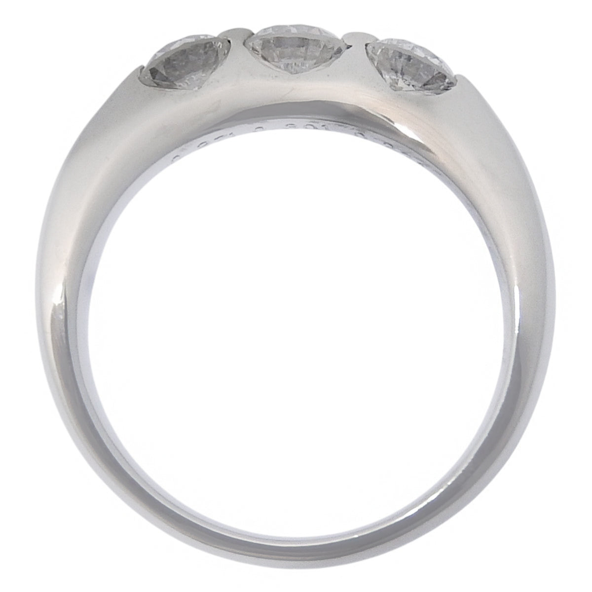 ダイヤモンド リング D0.271,0.301,0.271 Pt950プラチナ