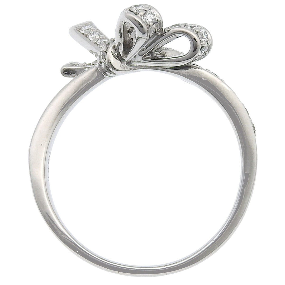 钻石蝴蝶结戒指 D0.459 K18 白金 WG
