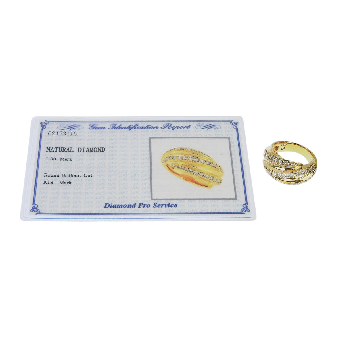 钻石戒指 D1.00 K18 黄金 YG