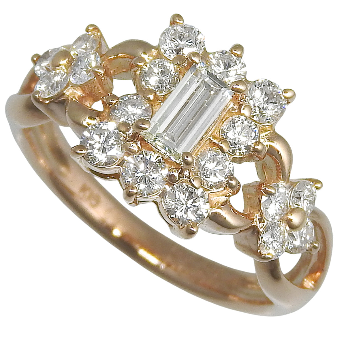 钻石戒指 D0.254,0.90 K18 粉红金 PG