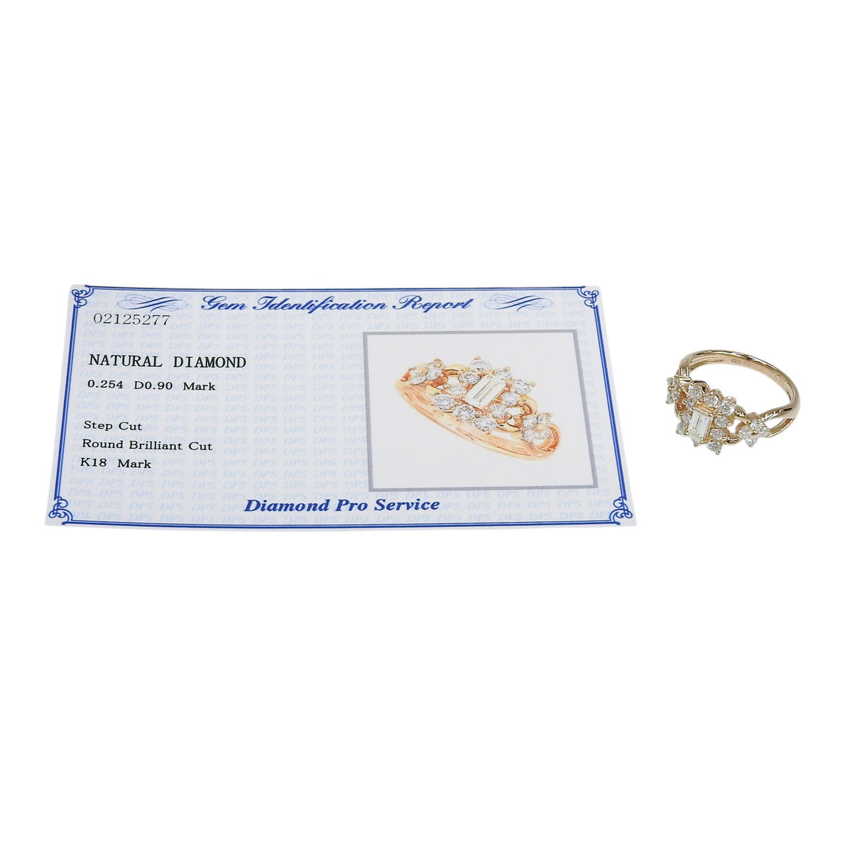 钻石戒指 D0.254,0.90 K18 粉红金 PG