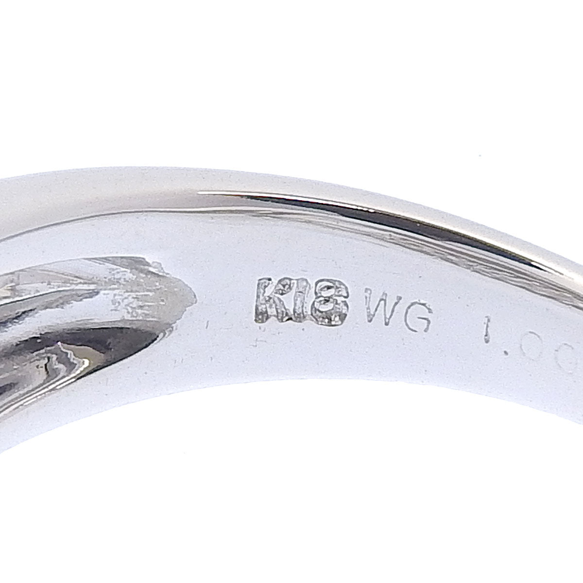 钻石戒指 D1.00 K18 白金 WG