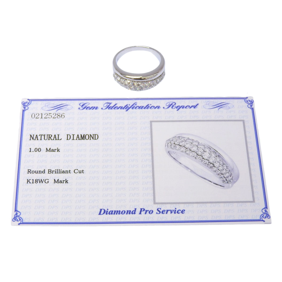 钻石戒指 D1.00 K18 白金 WG