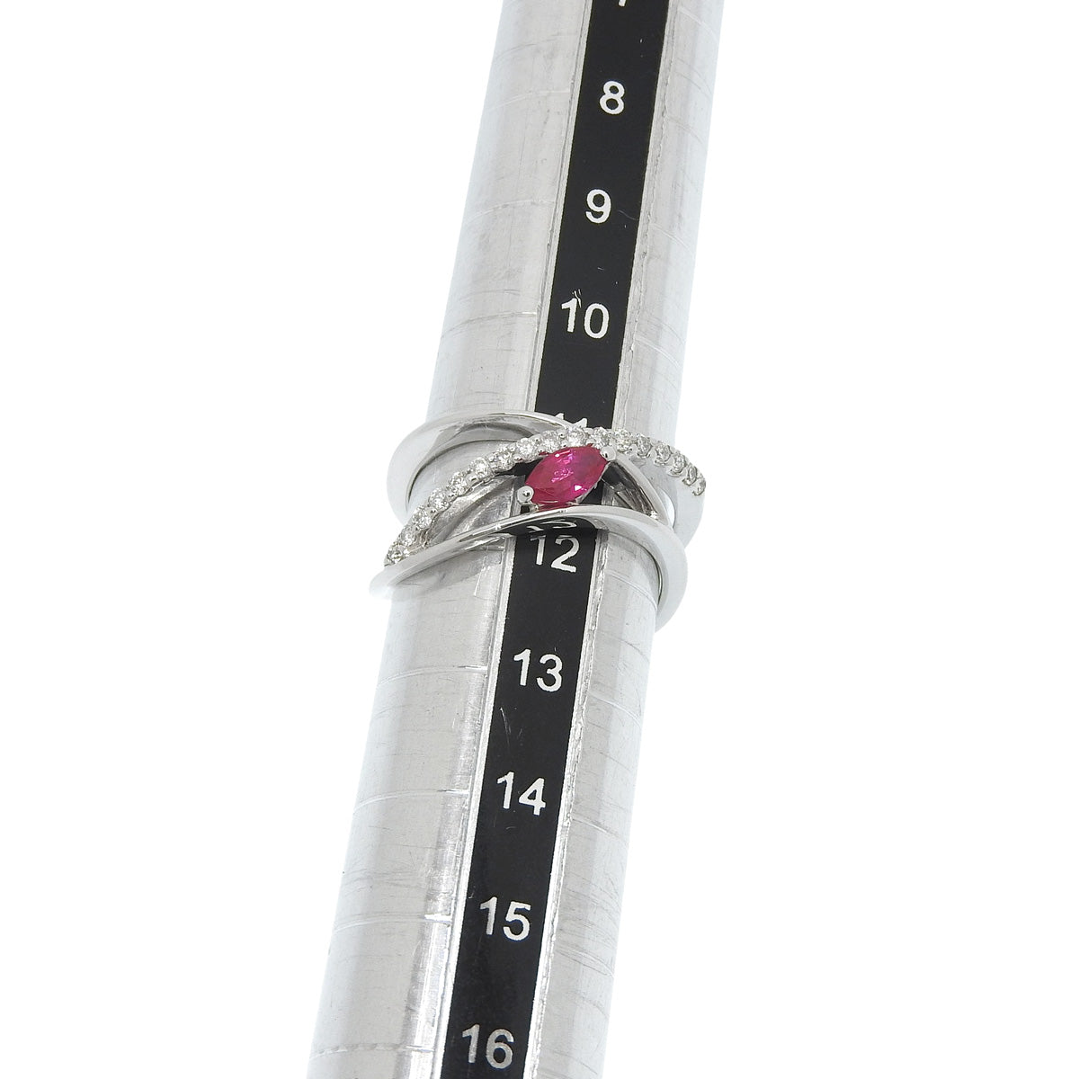 红宝石钻石戒指 R0.36/D0.22 Pt900铂金