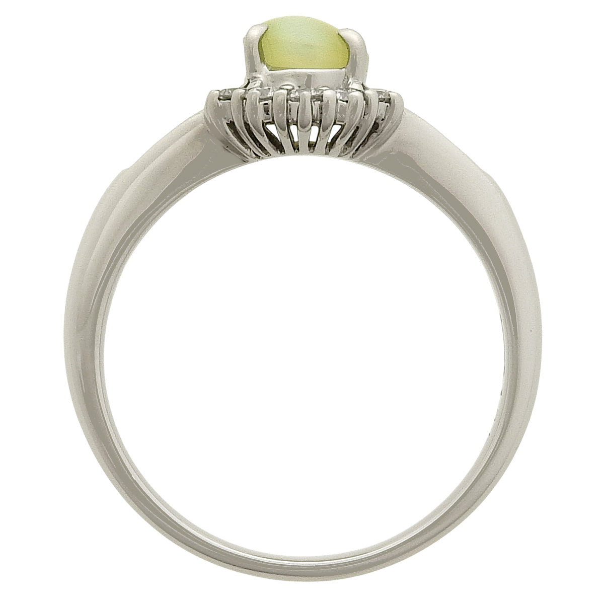 猫眼钻石戒指 CE1.35/D0.50 Pt900铂金