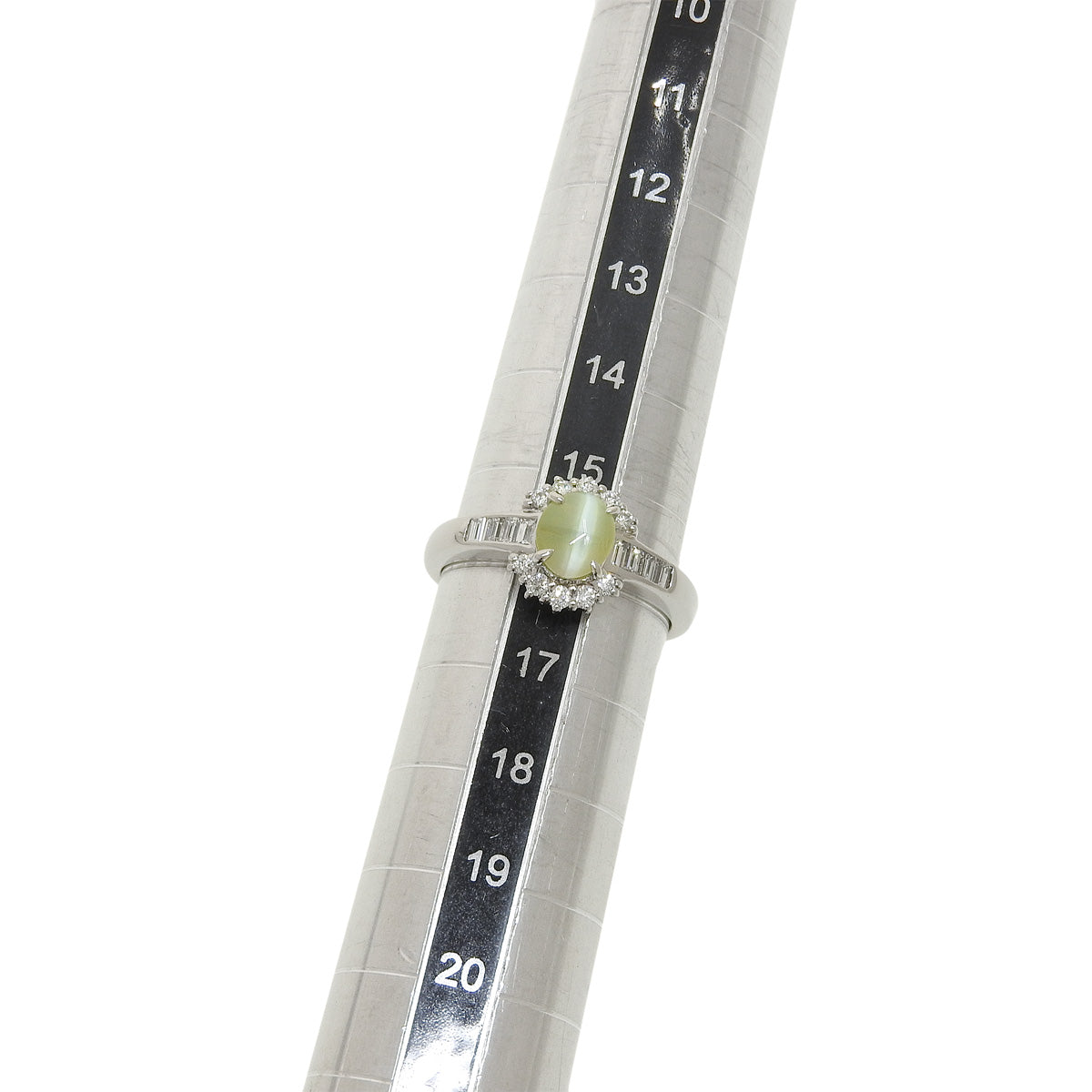 キャッツアイ ダイヤモンド リング CE1.35/D0.50 Pt900プラチナ