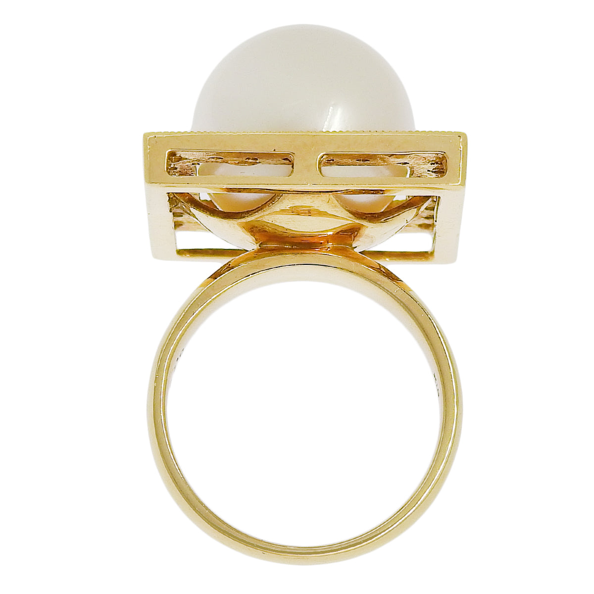 珍珠钻石戒指 D0.74 K18 黄金 YG 配饰 珠宝