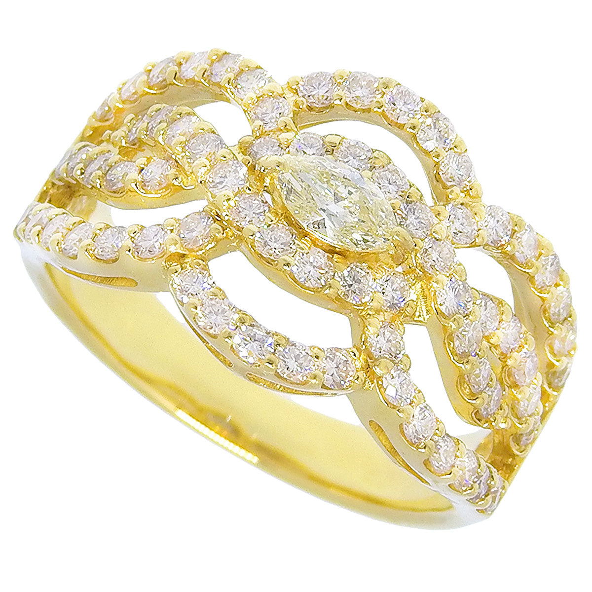 Diamond Ring D1.00 K18 Yellow Gold YG