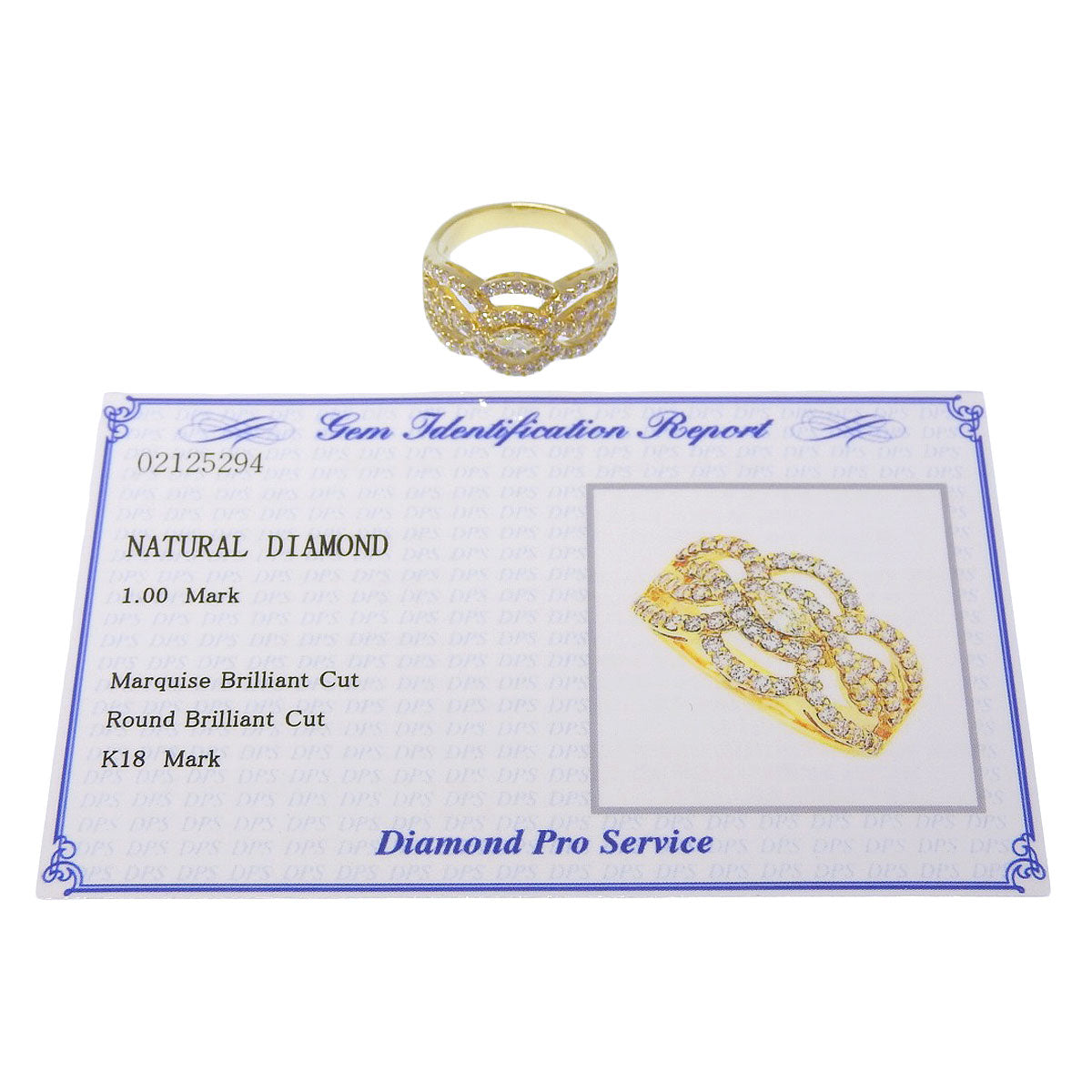 ダイヤモンド リング D1.00 K18 イエローゴールド YG