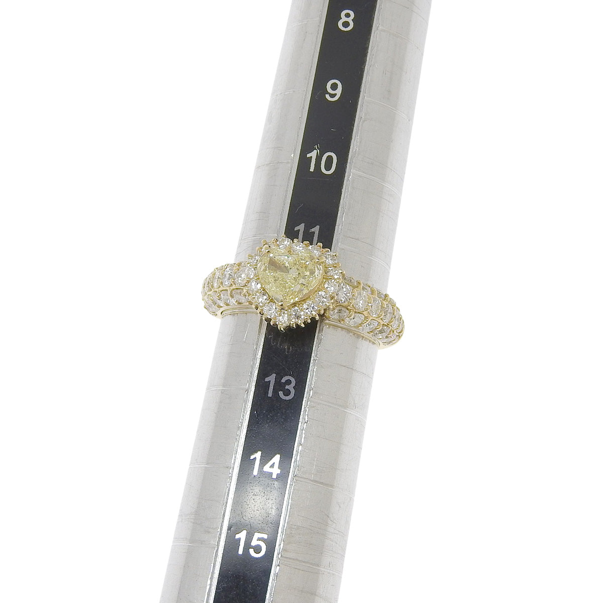 ハート ダイヤモンド リング D0.579,1.34 K18 イエローゴールド YG