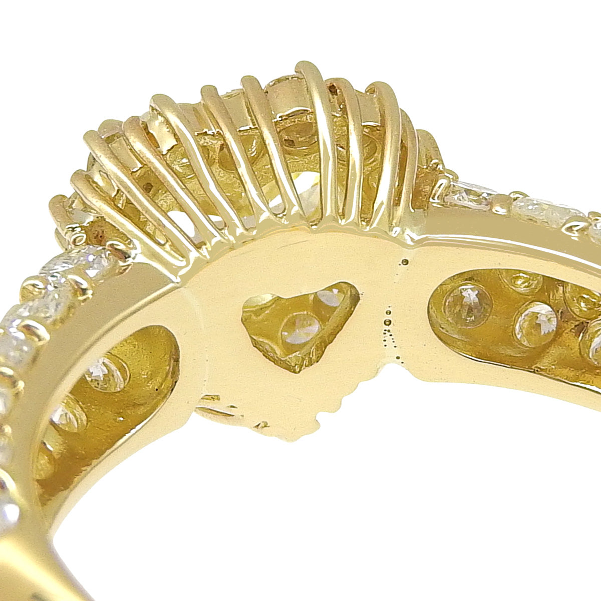 心形钻石戒指 D0.579,1.34 K18 黄金 YG