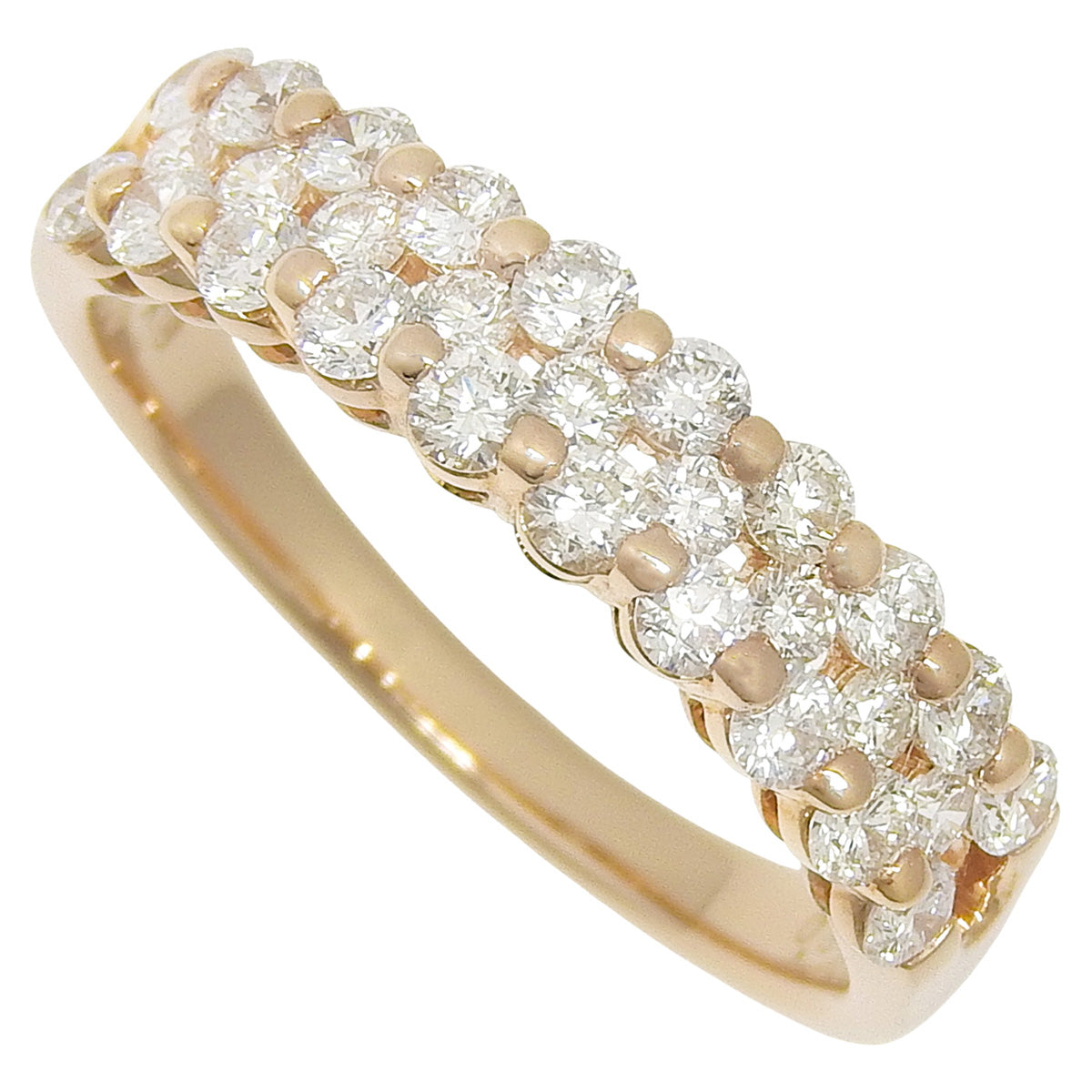 Diamond ring, 0.85 carats, 18K pink gold (PG)