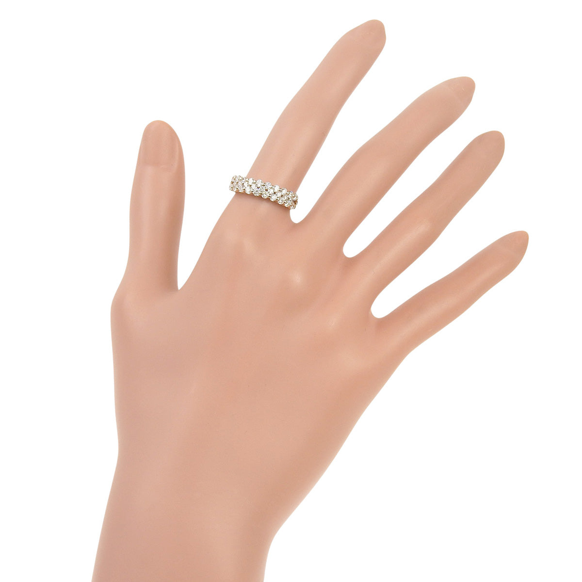 Diamond ring, 0.85 carats, 18K pink gold (PG)