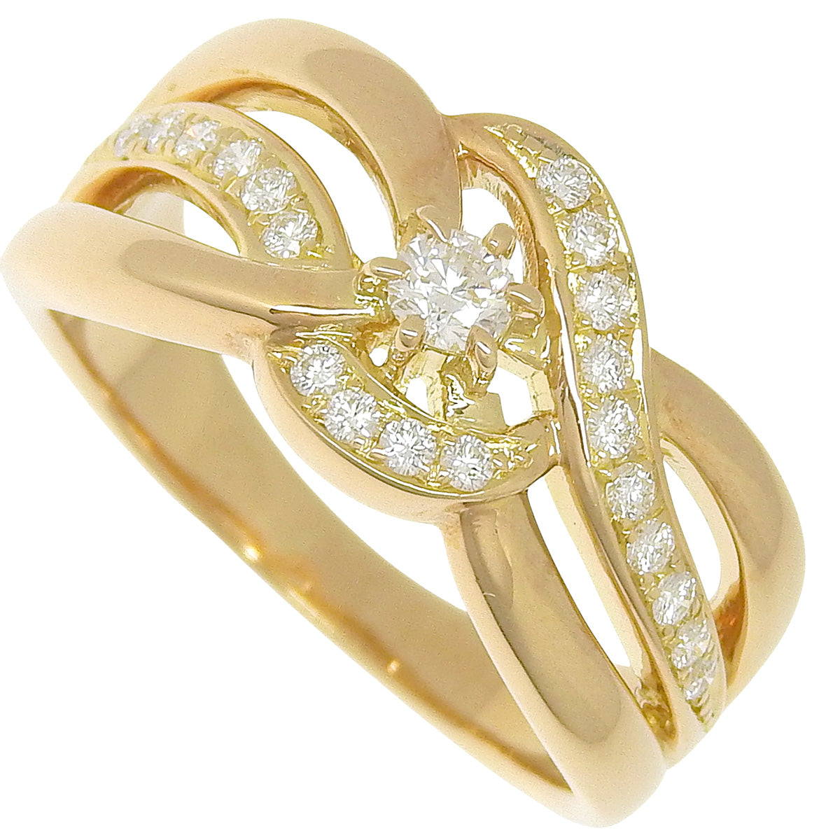 Diamond ring, 0.29 carats, 18K yellow gold.
