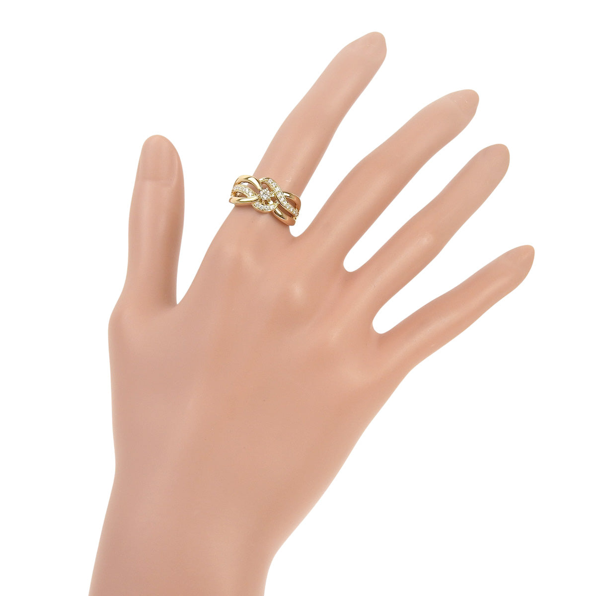 Diamond ring, 0.29 carats, 18K yellow gold.