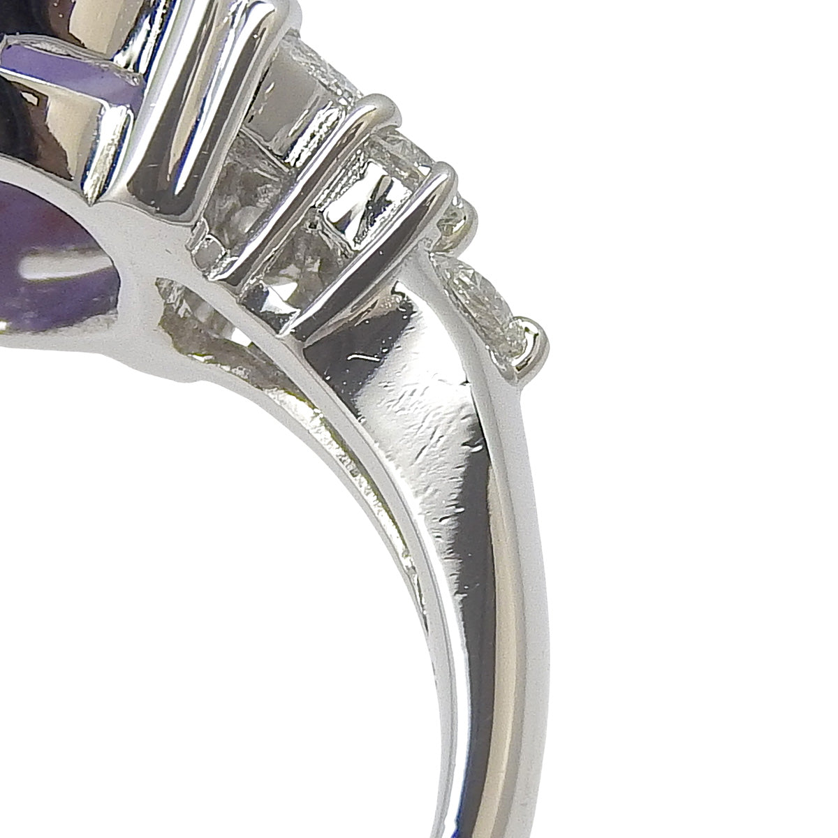 Lavender Jadeite Ring, LH4.86/D0.64, Pt900 Platinum, Jade, Jadeite