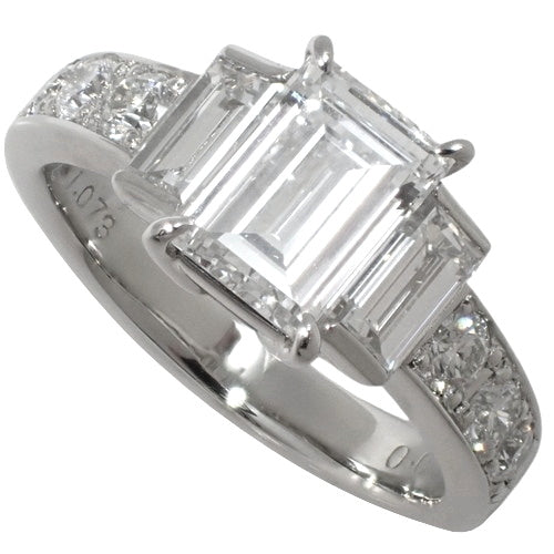 Diamond Ring D1.073,0.60,0.37 Pt900 Platinum