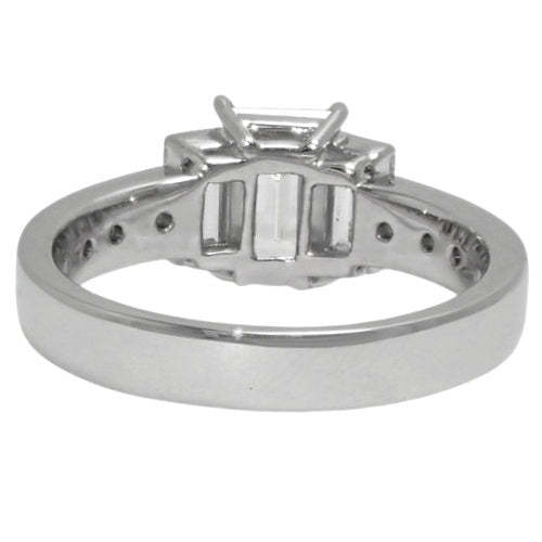 Diamond Ring D1.073,0.60,0.37 Pt900 Platinum