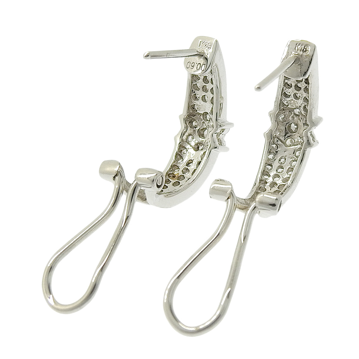 钻石耳环 D0.60 K18 白金 WG