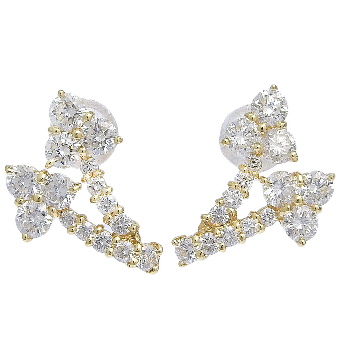 Diamond earrings D0.8,0.8K18 yellow gold YG