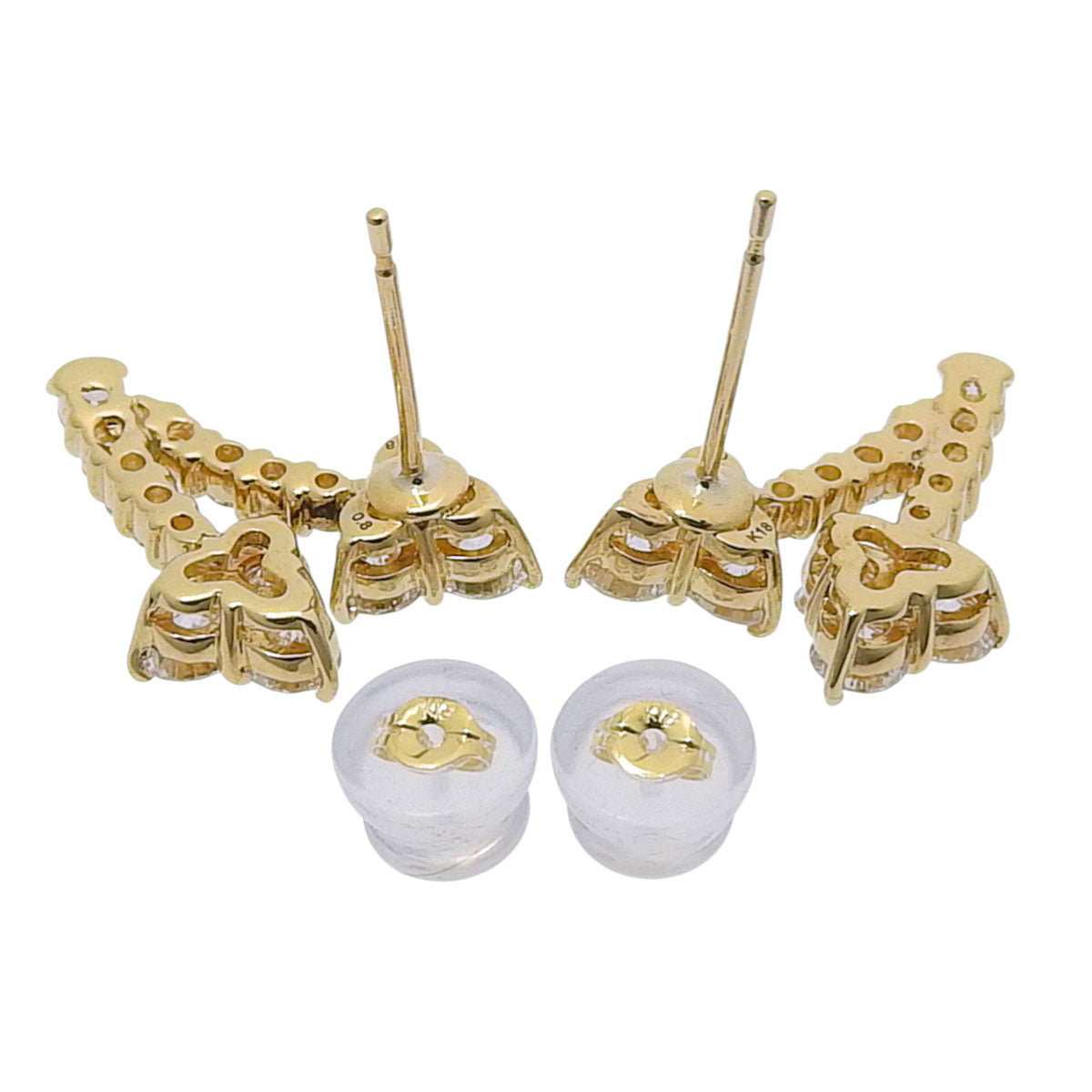 Diamond earrings D0.8,0.8K18 yellow gold YG