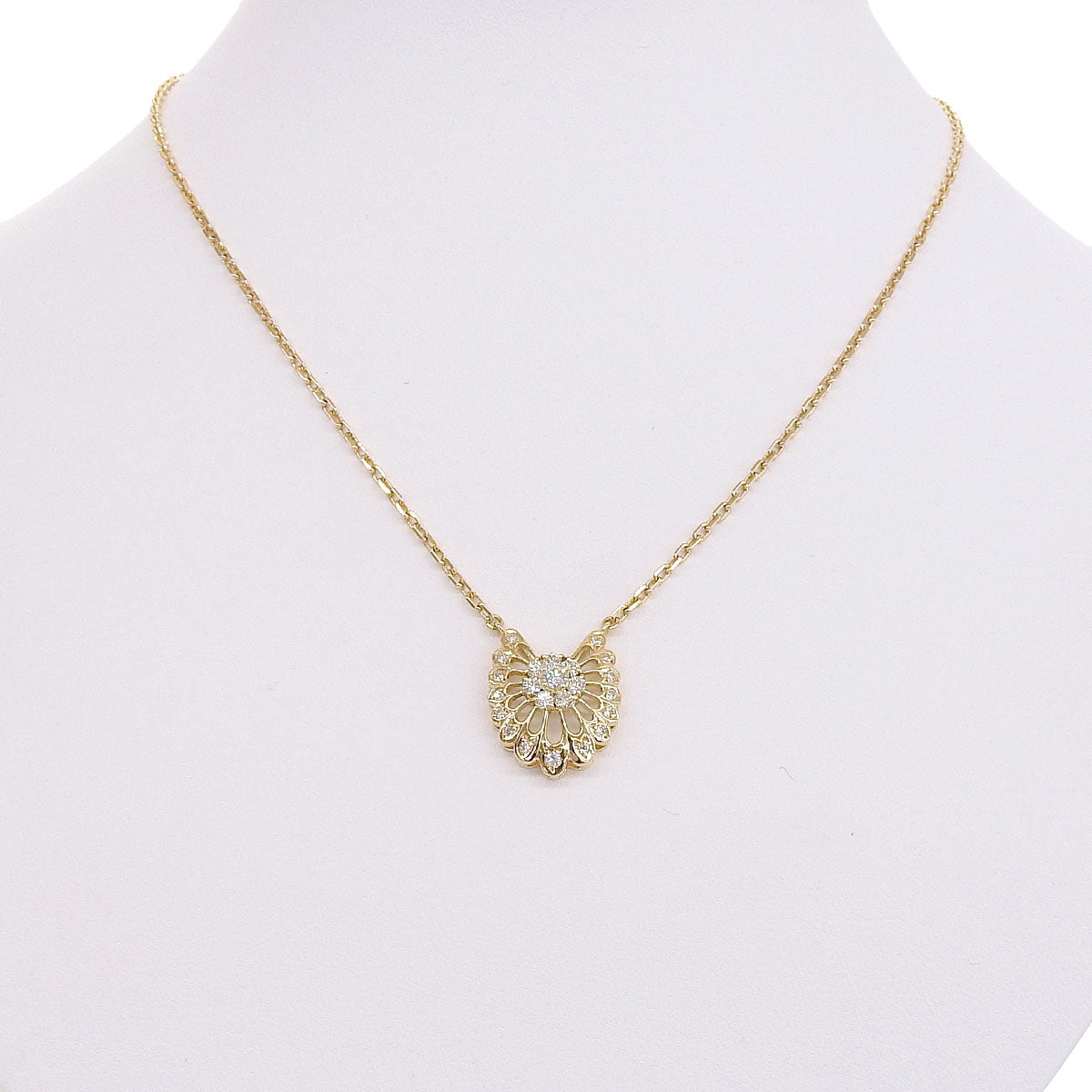 Diamond Design Necklace D0.58 K18 Yellow Gold YG