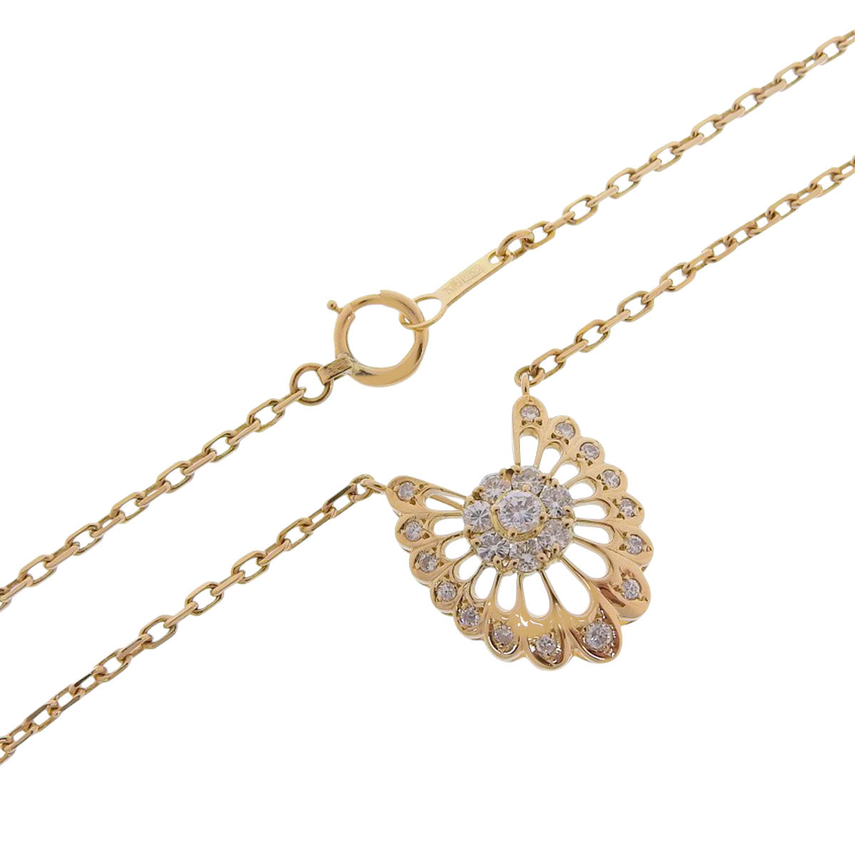 ダイヤモンド デザイン ネックレス D0.58 K18 イエローゴールド YG