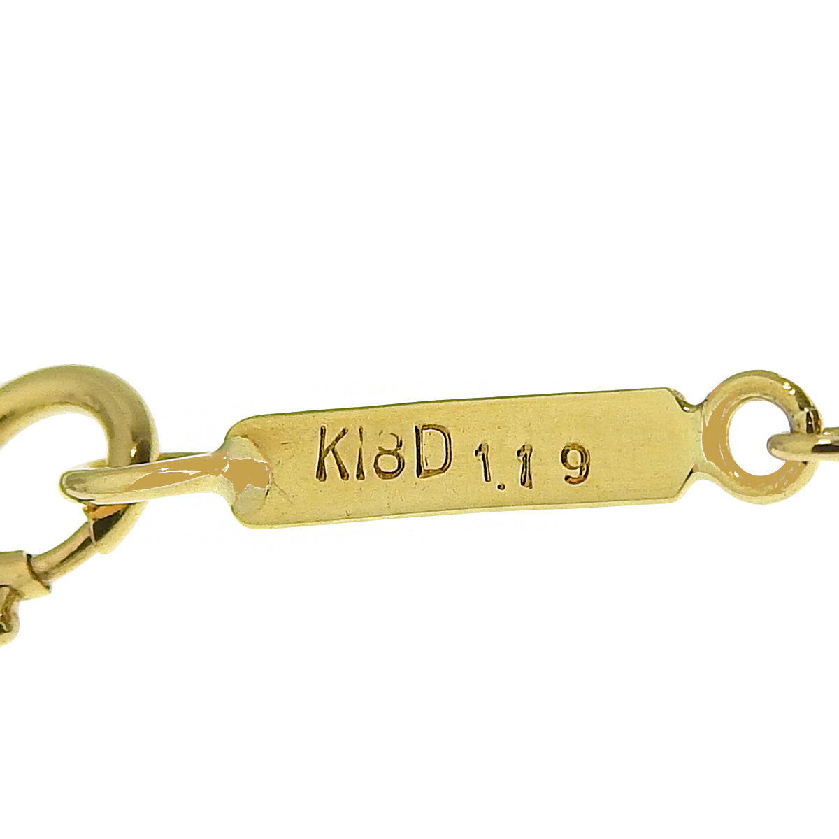 高尔夫球杆钻石项链 D1.19 K18 黄金 YG Pt900 铂金