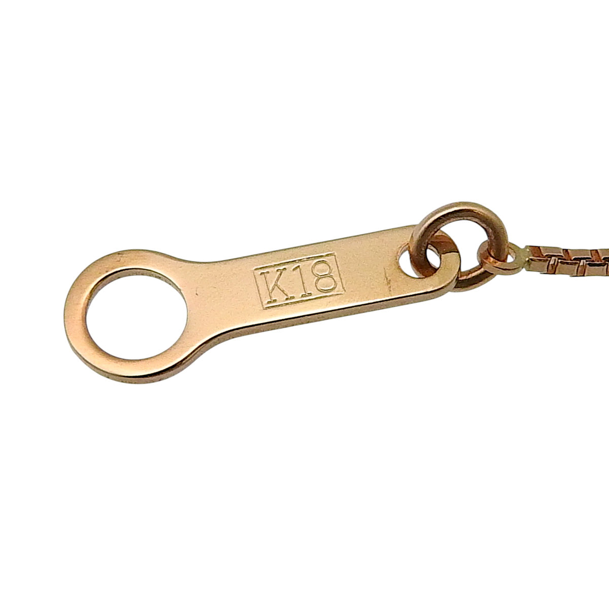 钻石项链 D0.553,0.452 K18 粉红金 PG 双层 2PD