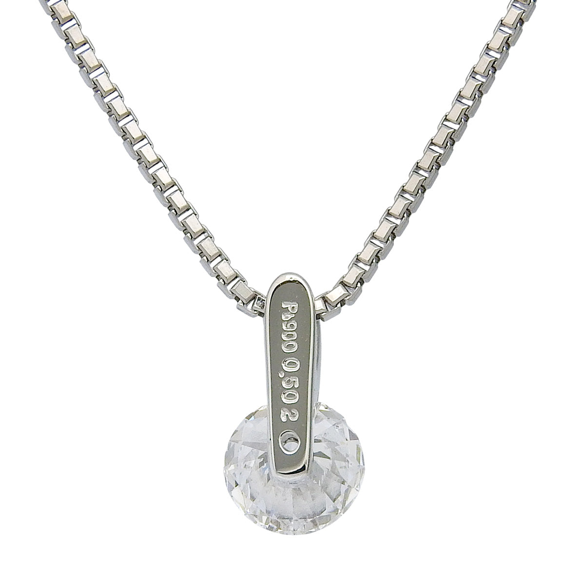 Diamond Necklace, Diamond D0.502, Pt900 Platinum, Pt850 Platinum