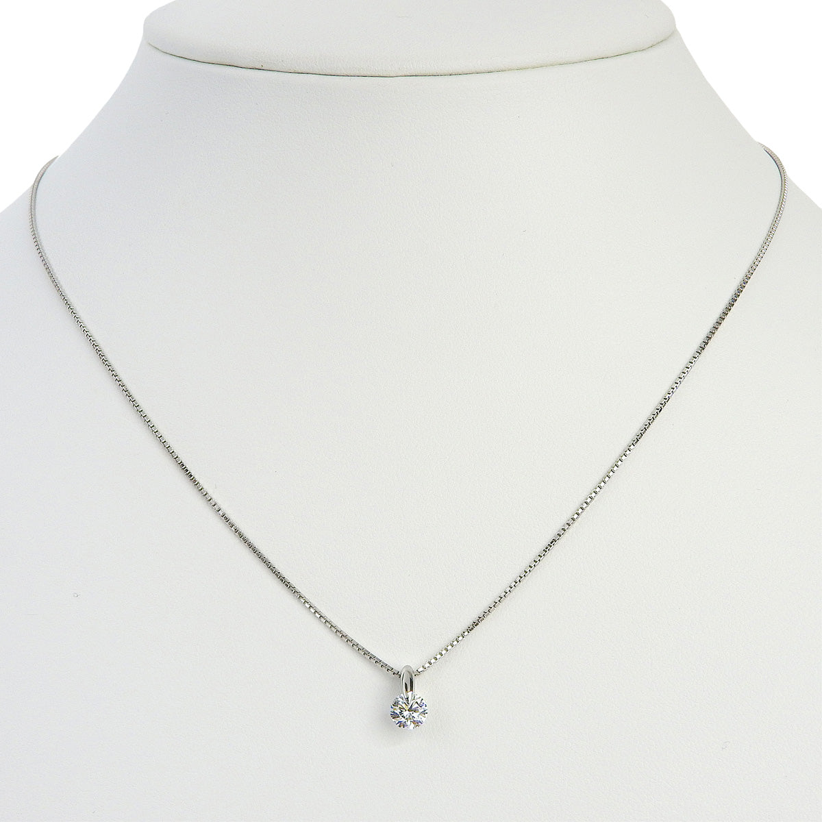 Diamond Necklace, Diamond D0.502, Pt900 Platinum, Pt850 Platinum
