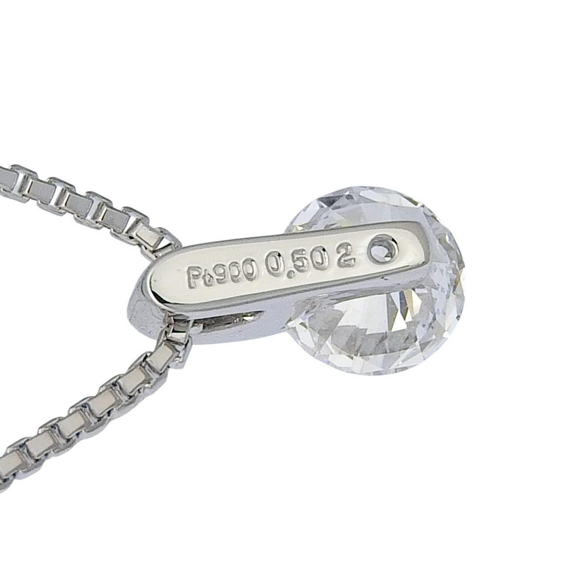 Diamond Necklace, Diamond D0.502, Pt900 Platinum, Pt850 Platinum