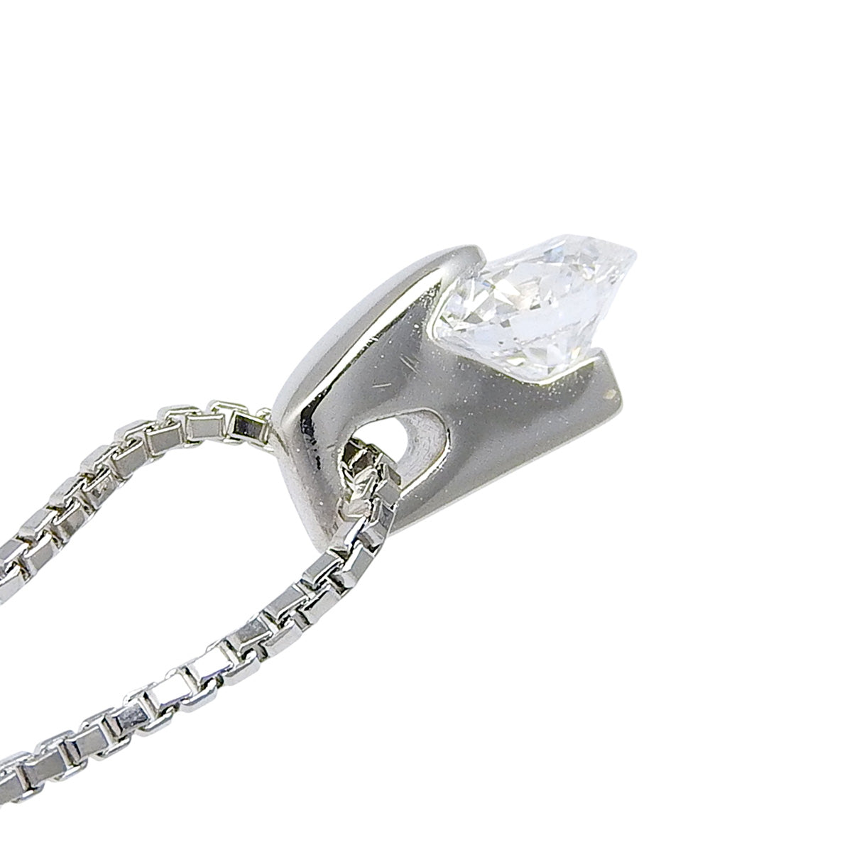 Diamond Necklace, Diamond D0.502, Pt900 Platinum, Pt850 Platinum