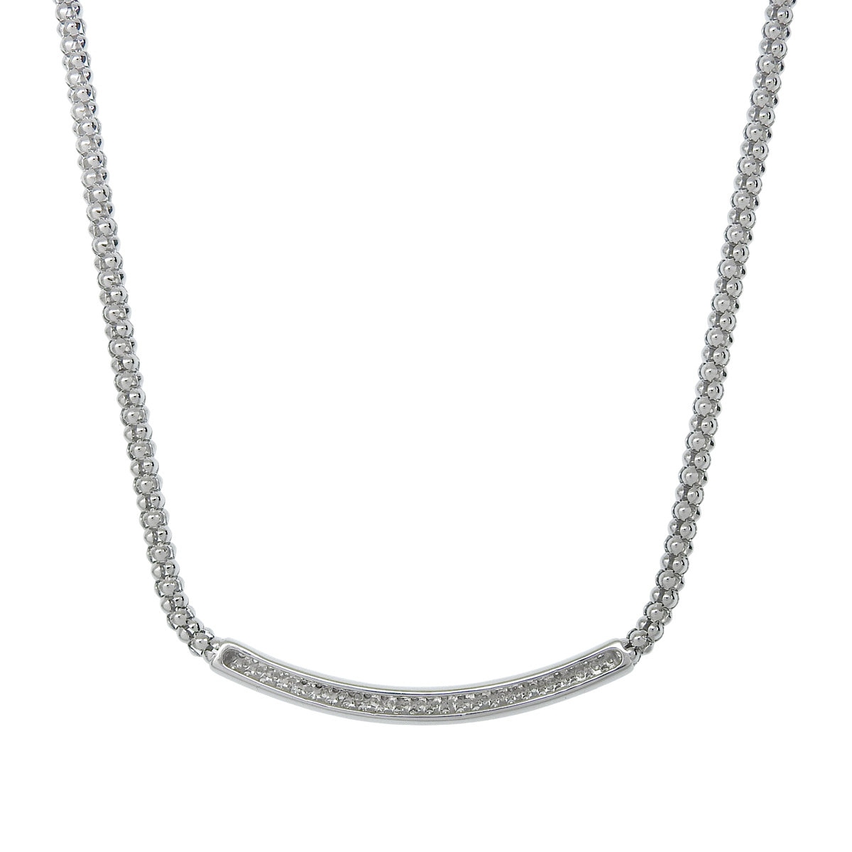 Diamond Necklace, 0.86 Carat Diamond, 18K White Gold (WG)