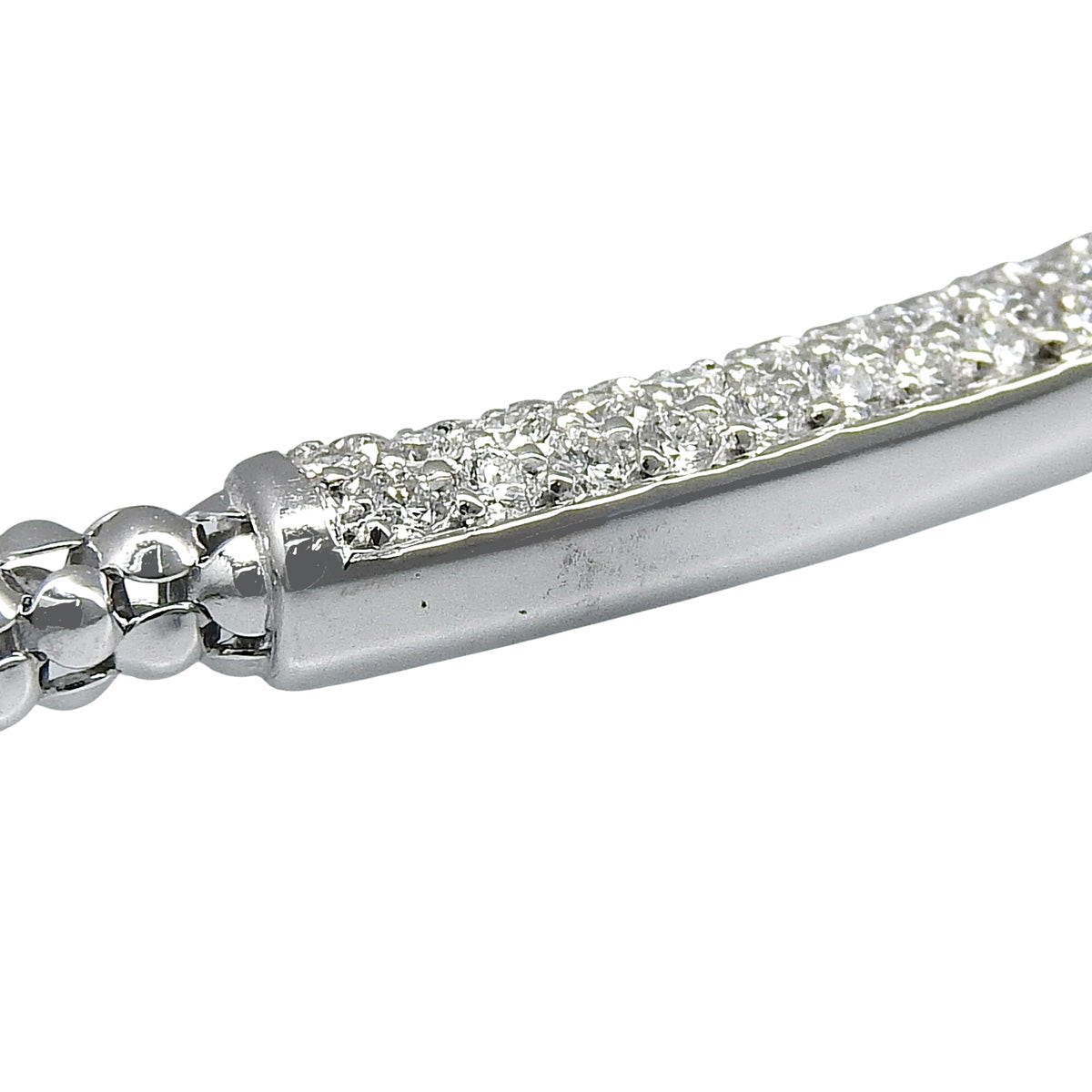 Diamond Necklace, 0.86 Carat Diamond, 18K White Gold (WG)