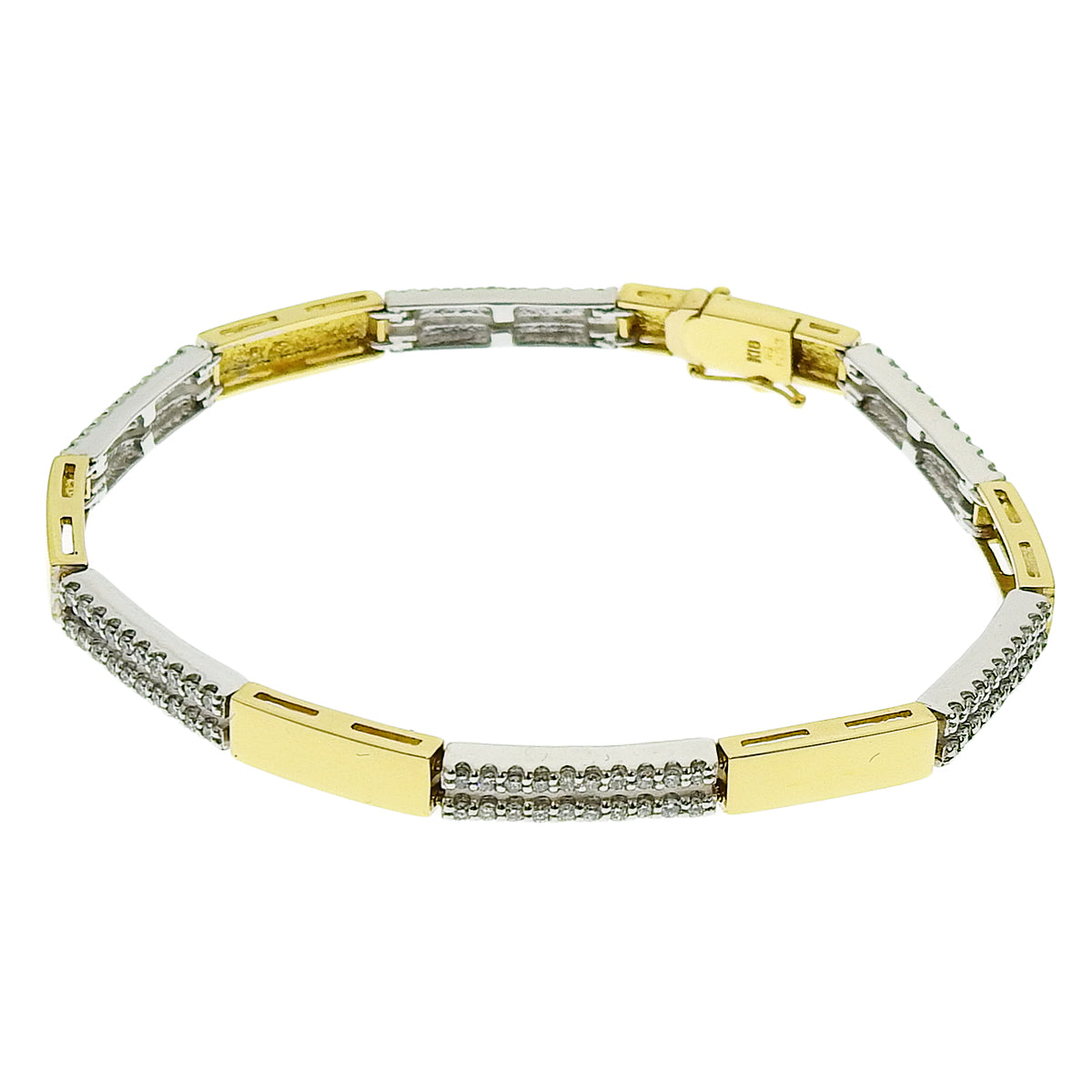 Diamond Bracelet, 1.03 carats, 18K Yellow Gold (YG), 18K White Gold (WG)