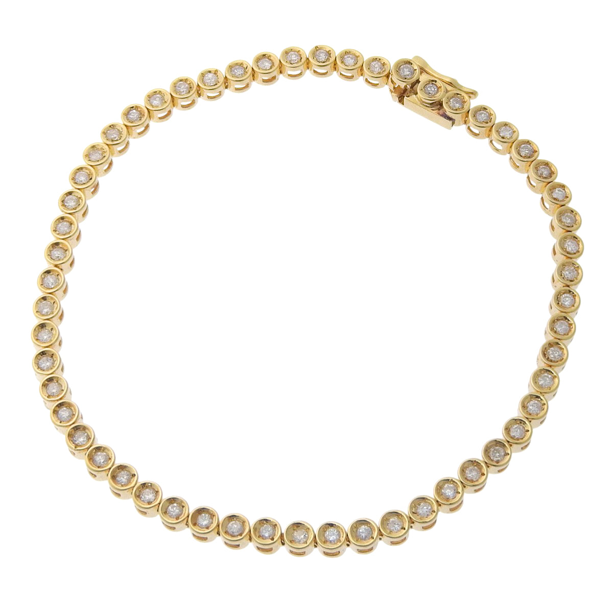 Diamond Tennis Bracelet D1.00 K18 Yellow Gold YG