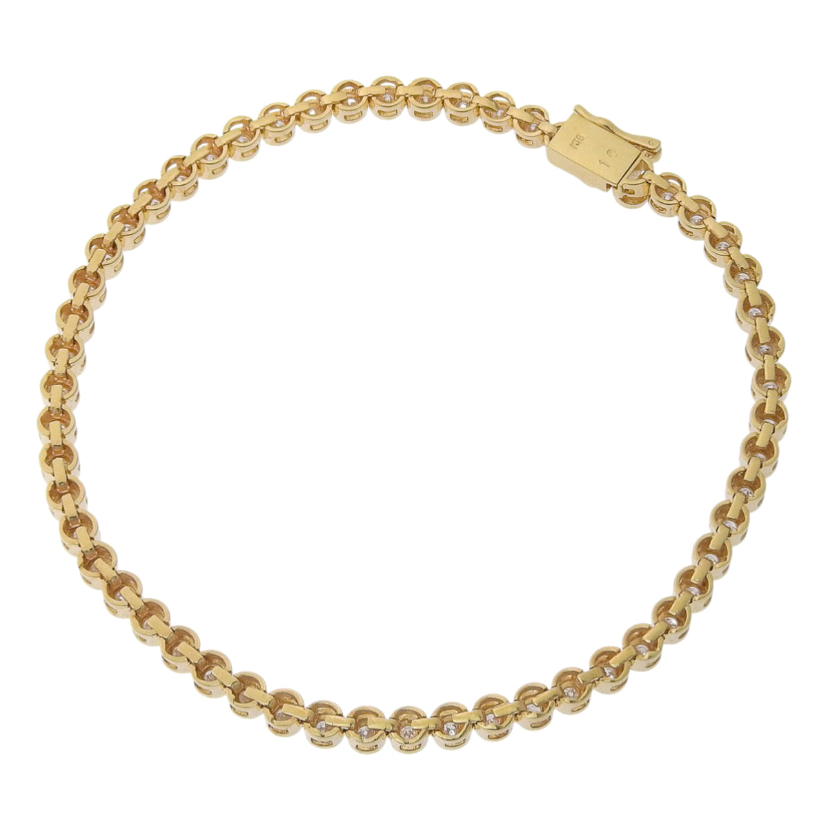 Diamond Tennis Bracelet D1.00 K18 Yellow Gold YG