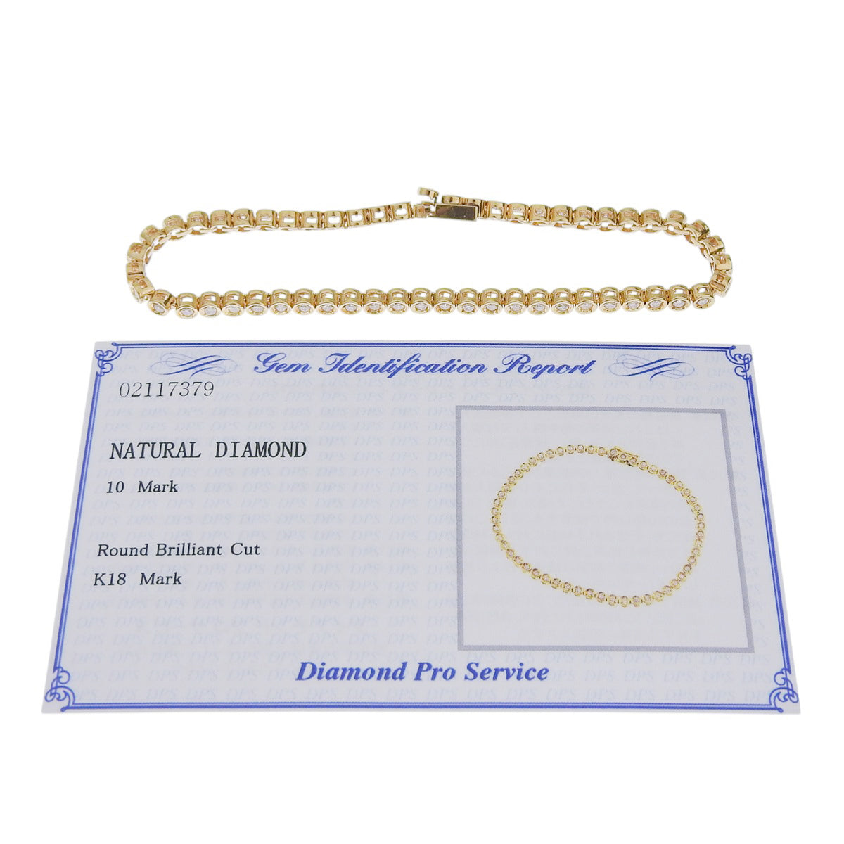 Diamond Tennis Bracelet D1.00 K18 Yellow Gold YG