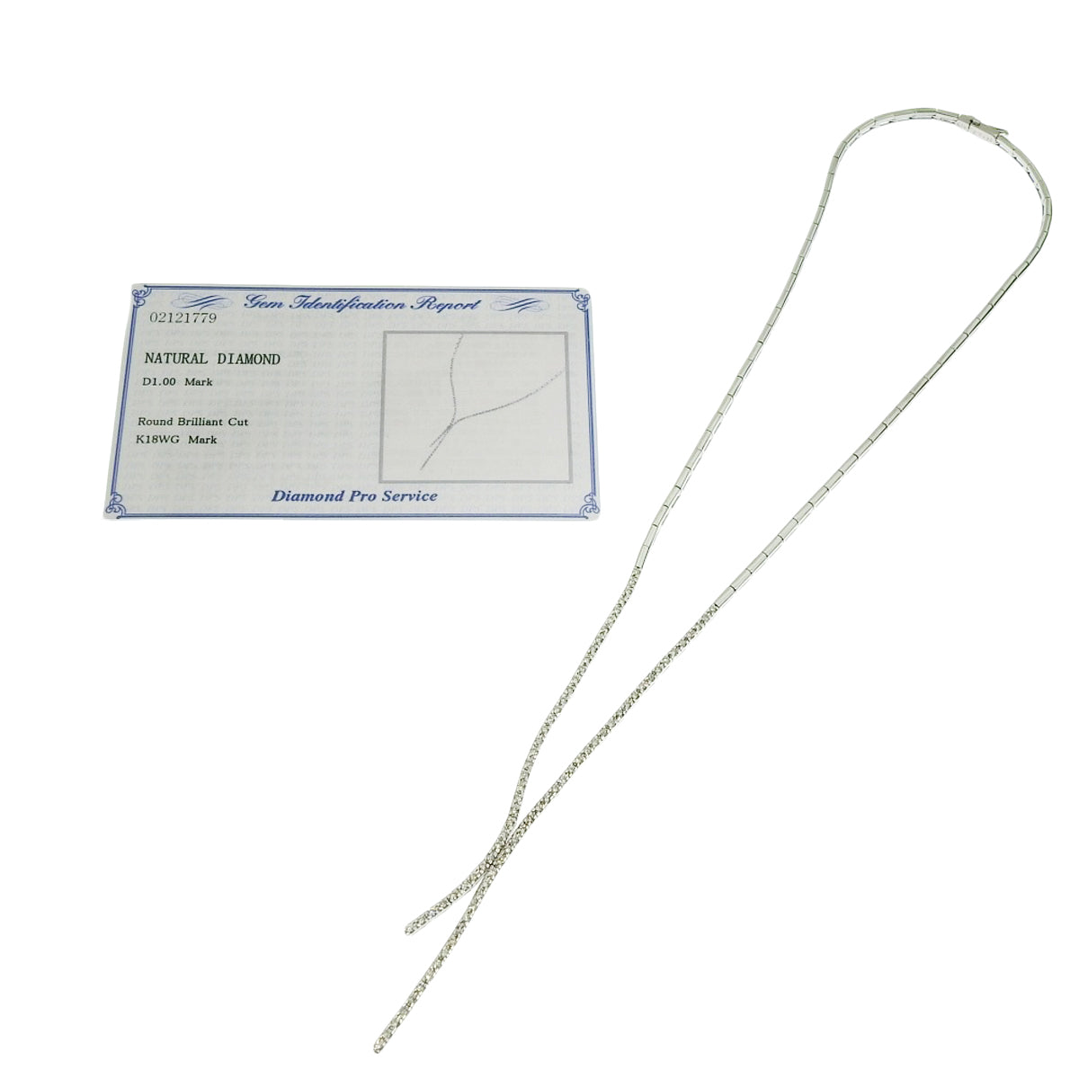 钻石项链 D1.00 K18 白金 WG
