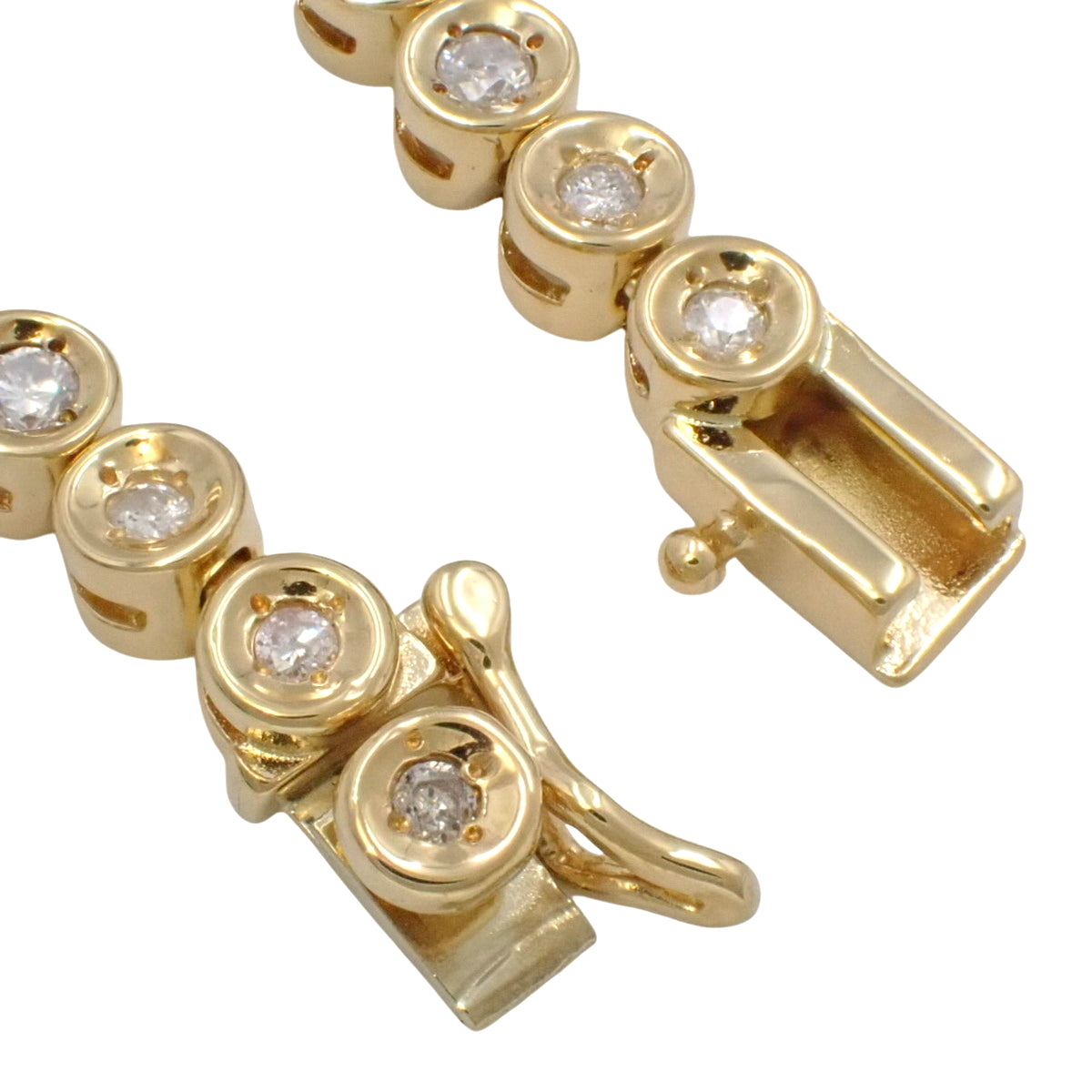 Tennis Diamond Necklace D3.40 K18 Yellow Gold YG