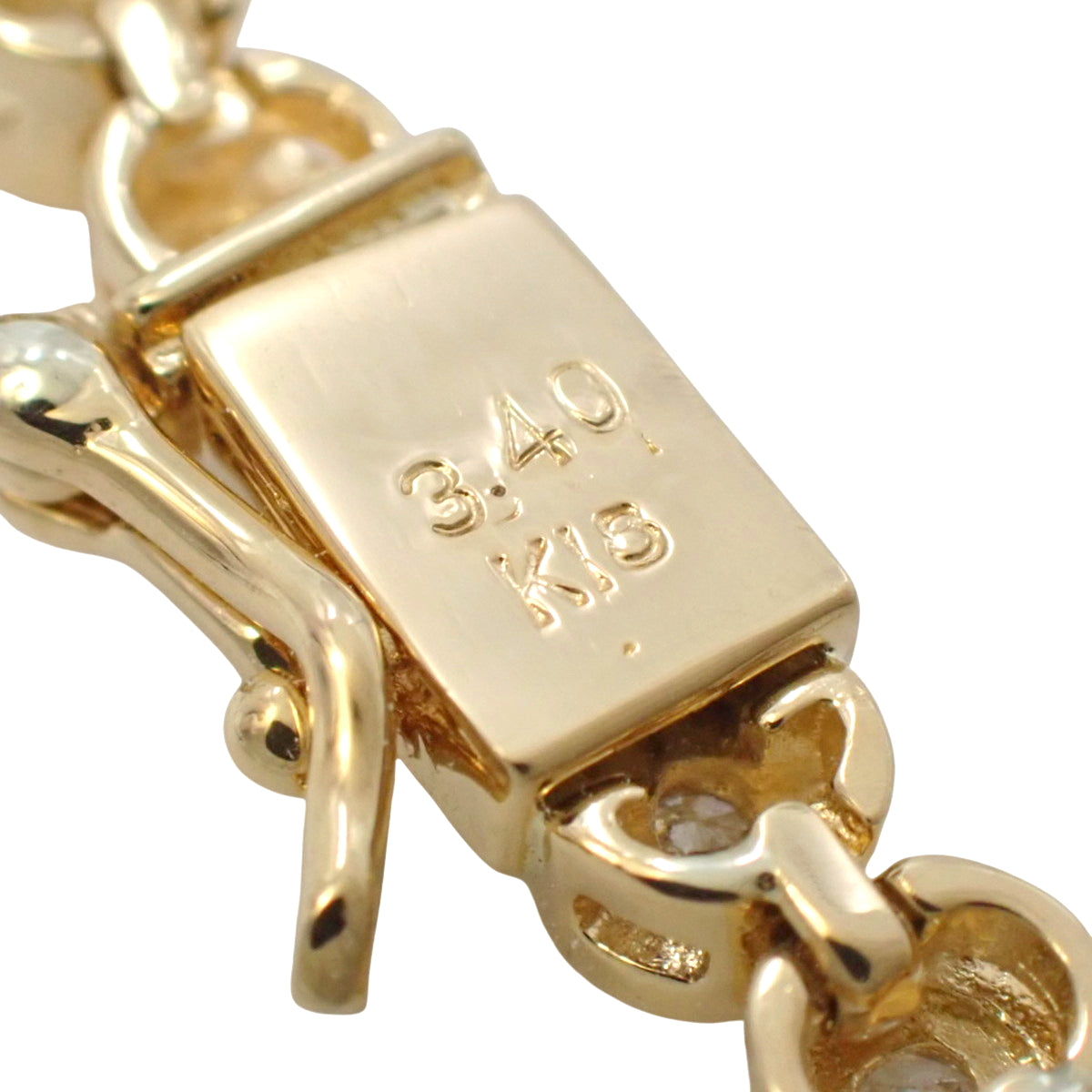 Tennis Diamond Necklace D3.40 K18 Yellow Gold YG